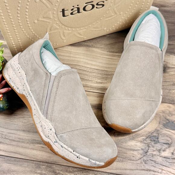 Taos Shoes - NIB Taos Super Step In 8.5M Slip On Comfort Shoes Casual Sneakers Cement Nubuck
